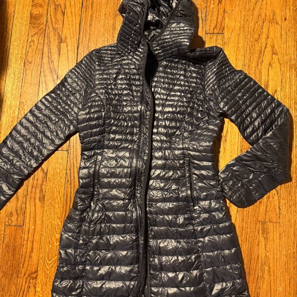 patagonia black whimsigoth romantic goth winter fall travel puffer small coat - Picture 2 of 7